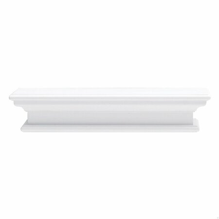 HOMEROOTS 23 in. Classic White Floating Wall Shelf 397787